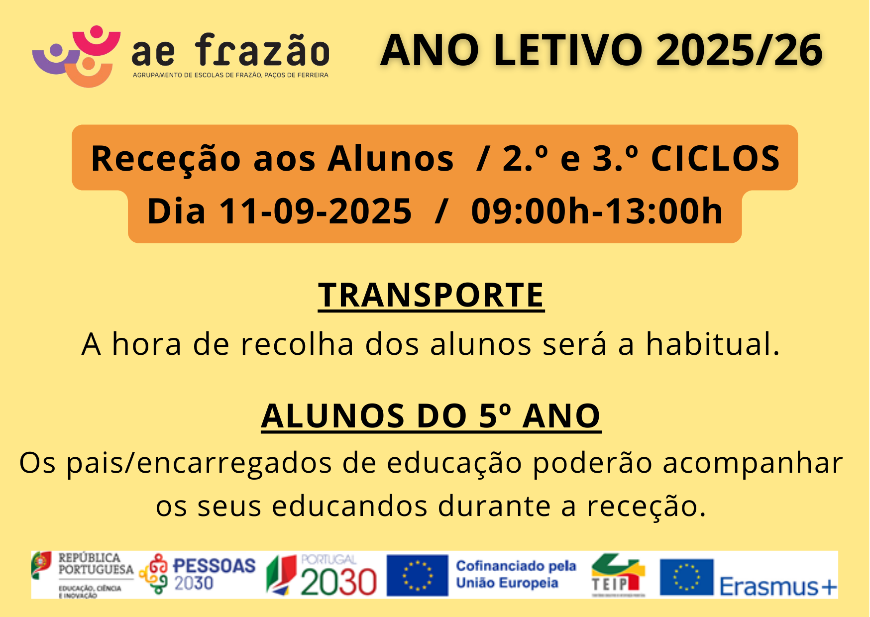 Receção aos alunos_2º e 3º Ciclos
